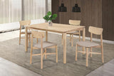 Parkridge 5-piece 59-inch Wood Dining Set White Washed - 108551-S5