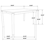 Parkridge 5-piece 59-inch Wood Dining Set Natural Walnut - 108561-S5