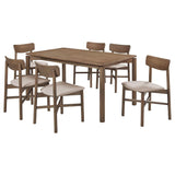 Parkridge 7-piece 59-inch Wood Dining Set Natural Walnut - 108561-S7