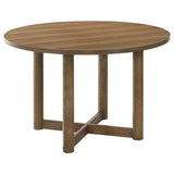 Crestmore 5-piece 46-inch Round Wood Dining Table Set Walnut - 108570-S5