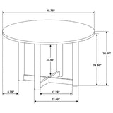 Crestmore 5-piece 46-inch Round Wood Dining Table Set Walnut - 108570-S5