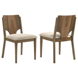 Crestmore Dining Chair Upholstered Seat Walnut (Set of 2) - 108572