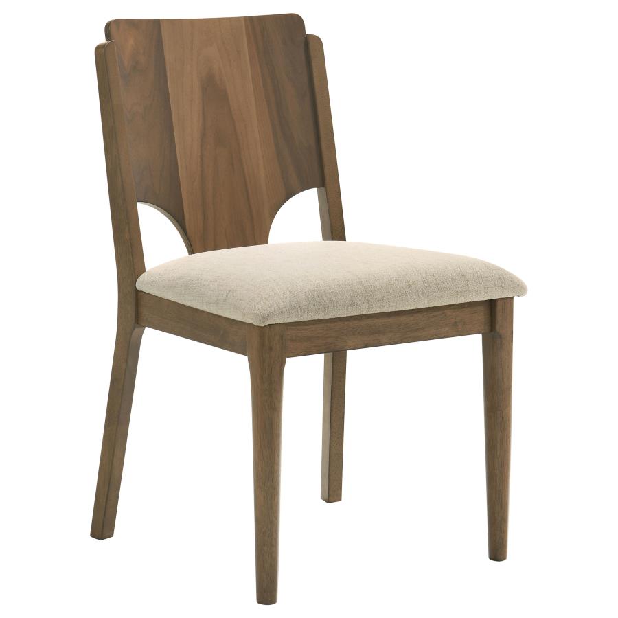 Crestmore Dining Chair Upholstered Seat Walnut (Set of 2) - 108572