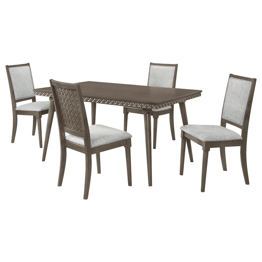 Onslow 5-piece 59-inch Rectangular Dining Set Dark Brown - 108621-S5