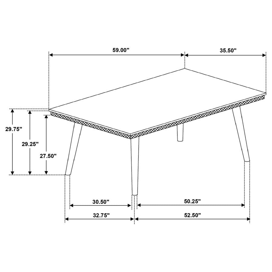 Onslow 59-inch Rectangular Wood Dining Table Dark Brown - 108621