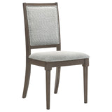 Onslow Upholstered Dining Side Chair Dark Brown (Set of 2) - 108622