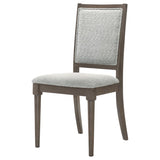 Onslow Upholstered Dining Side Chair Dark Brown (Set of 2) - 108622