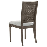 Onslow Upholstered Dining Side Chair Dark Brown (Set of 2) - 108622