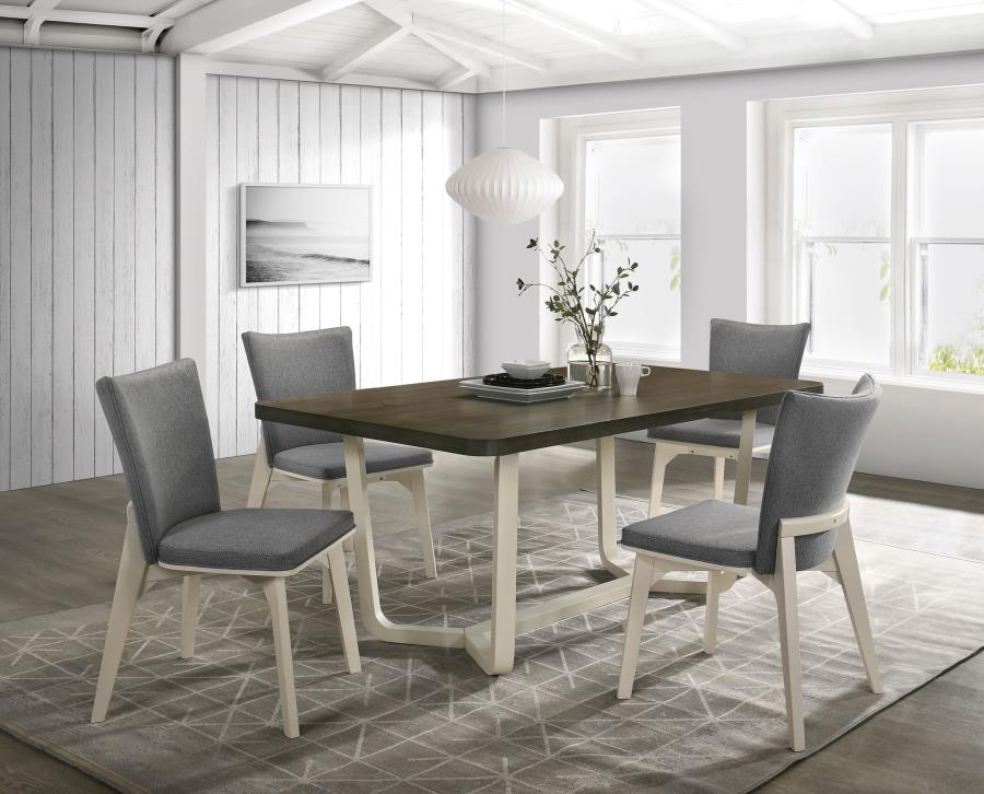 Biloxi 5-piece 71-inch Rectangular Dining Set Greyish Brown - 108681-S5