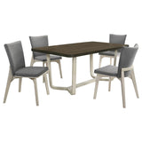 Biloxi 5-piece 71-inch Rectangular Dining Set Greyish Brown - 108681-S5
