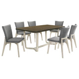 Biloxi 7-piece 71-inch Rectangular Dining Set Greyish Brown - 108681-S7