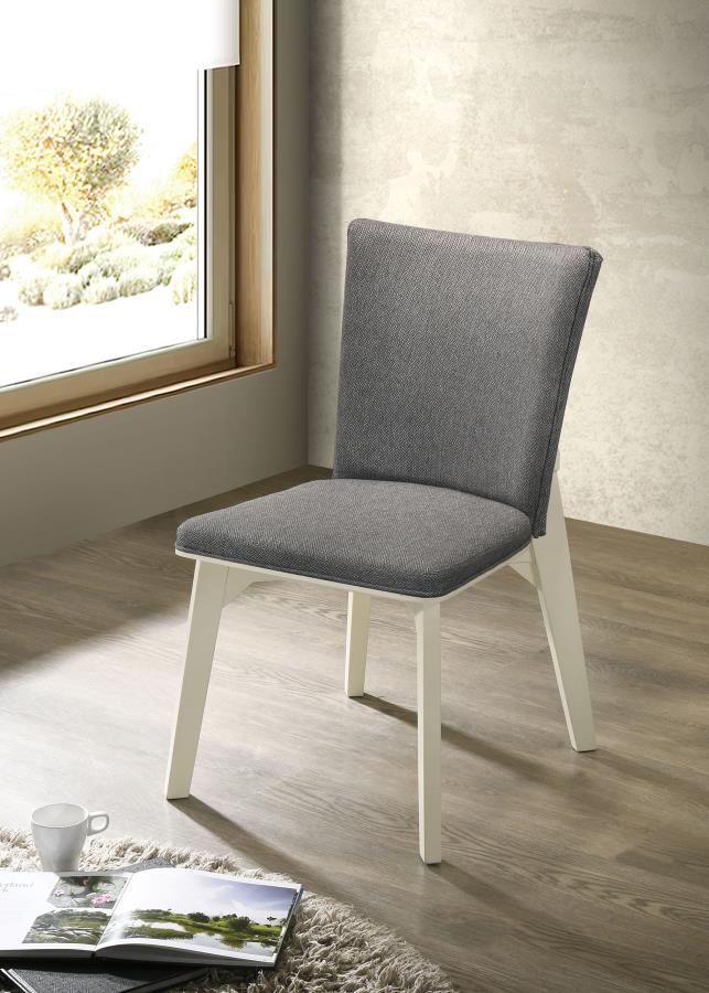 Biloxi Upholstered Dining Side Chair Grey (Set of 2) - 108682