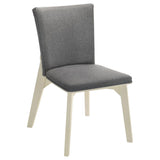 Biloxi Upholstered Dining Side Chair Grey (Set of 2) - 108682