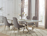 Antoine 5-piece Rectangular Glass Top Dining Table Set Grey - 108811-S5G