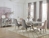 Antoine Rectangular 95-inch Glass Top Dining Table White - 108811