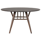 Everton 5-piece Round 53-inch Dining Table Set Dark Walnut - 108891-S5