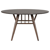 Everton Round 53-inch Wood Dining Table Dark Walnut - 108891