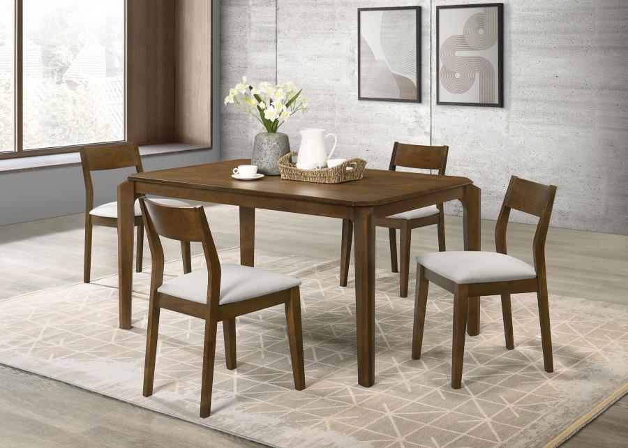 Almonte 5-piece 59-inch Rectangular Dining Set Dark Brown - 108921-S5