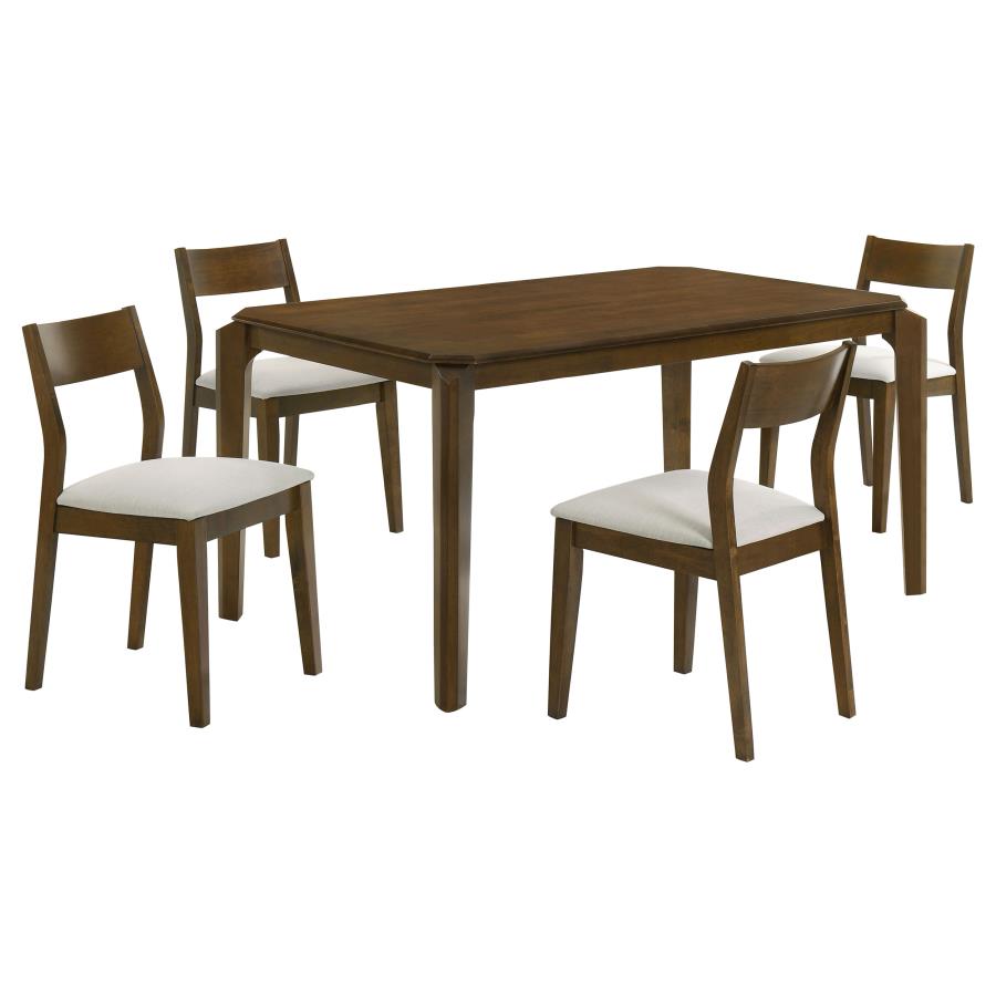 Almonte 5-piece 59-inch Rectangular Dining Set Dark Brown - 108921-S5