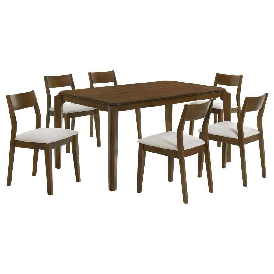 Almonte 7-piece 59-inch Rectangular Dining Set Dark Brown - 108921-S7