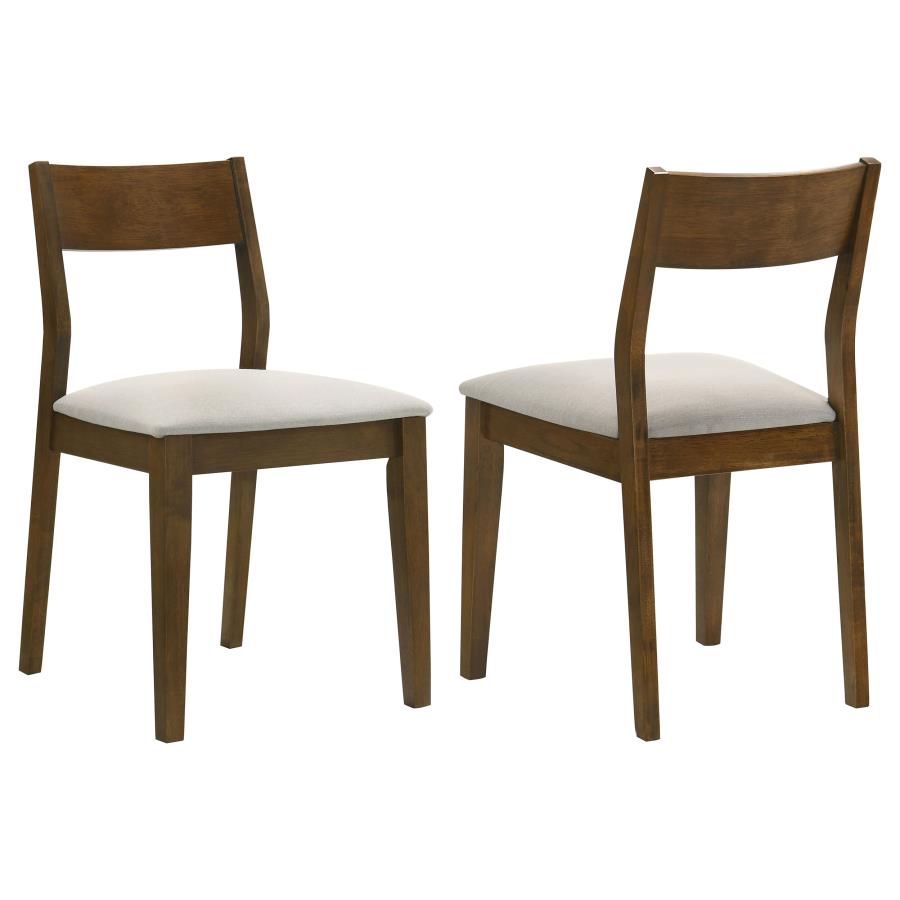 Almonte Dining Chair Upholstered Seat Dark Brown (Set of 2) - 108922
