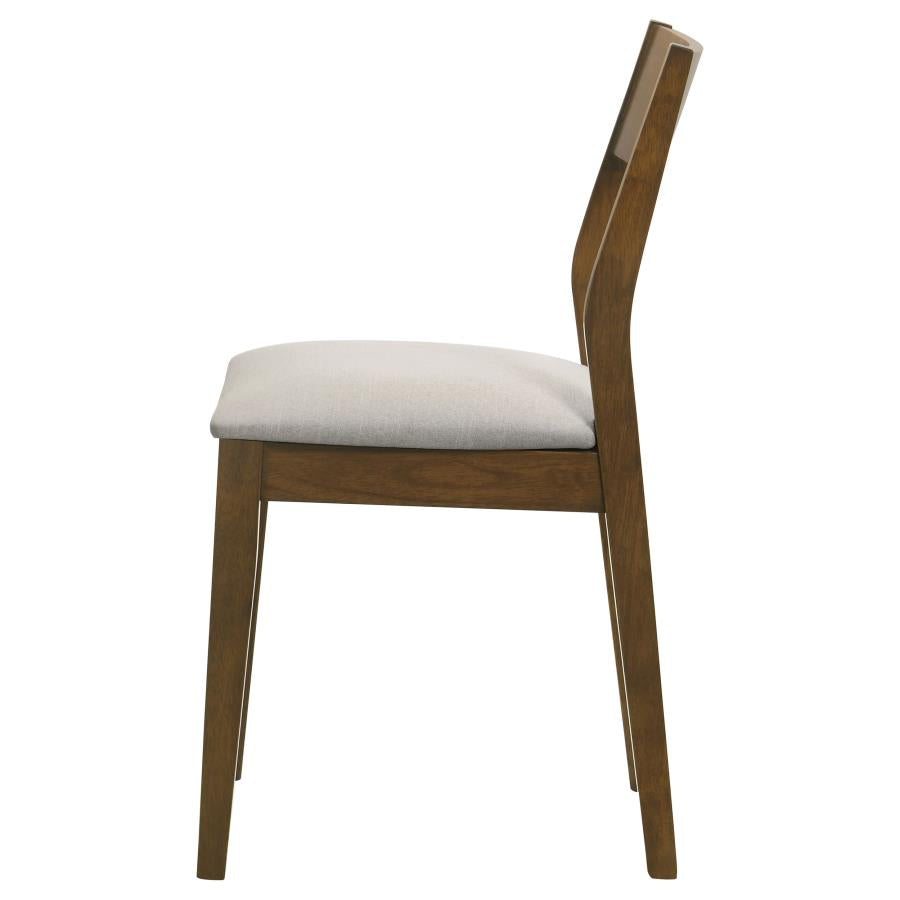 Almonte Dining Chair Upholstered Seat Dark Brown (Set of 2) - 108922