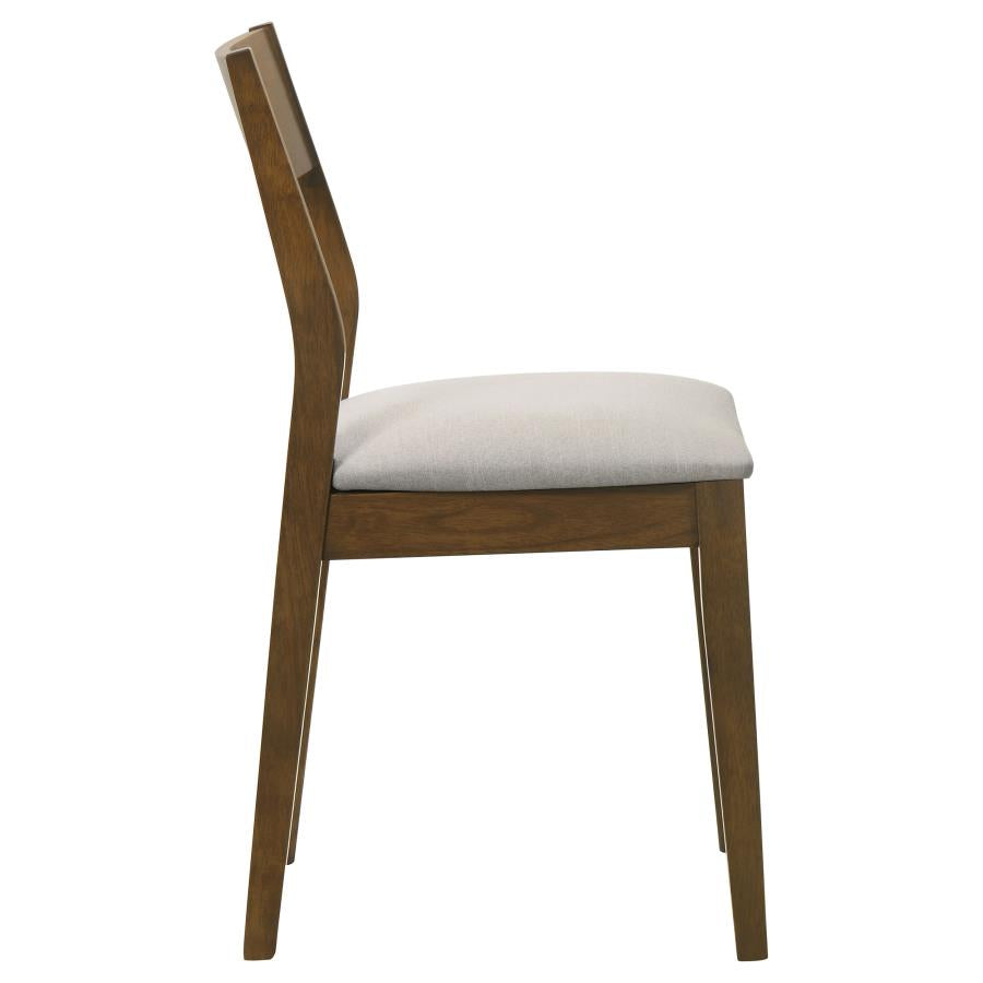 Almonte Dining Chair Upholstered Seat Dark Brown (Set of 2) - 108922