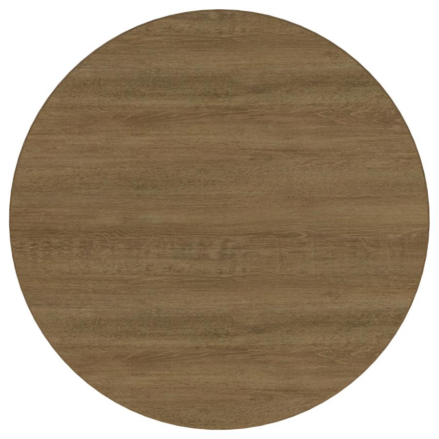 Arini 7-piece Round Dining Table Set Sand Wash and Black - 108930-S7B