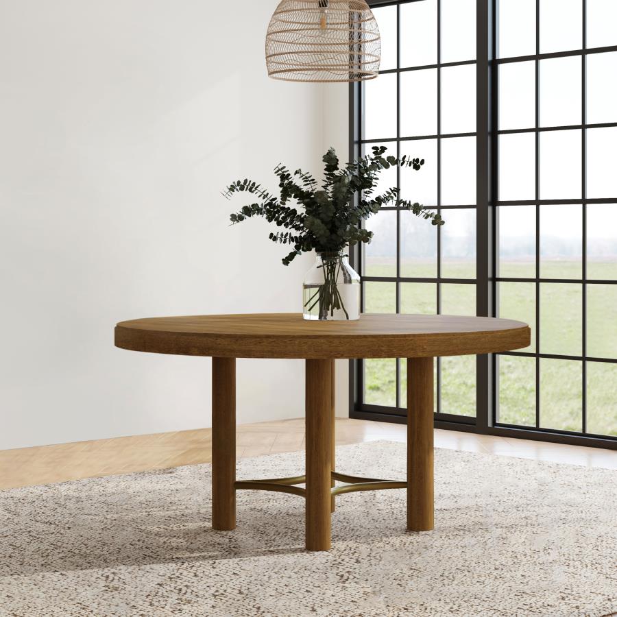 Arini 60-inch Round Wood Dining Room Table Sand Wash - 108930