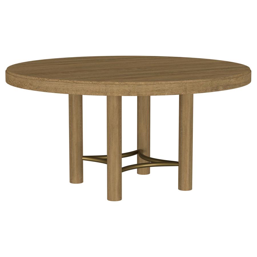 Arini 60-inch Round Wood Dining Room Table Sand Wash - 108930