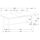 Arini 7-piece Extension Leaf Dining Table Set Sand Wash - 108931-S7W