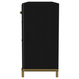 Arini 2-drawer Cane Door Dining Sideboard Server Black - 108935BLK