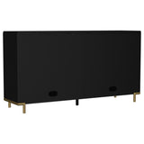 Arini 2-drawer Cane Door Dining Sideboard Server Black - 108935BLK