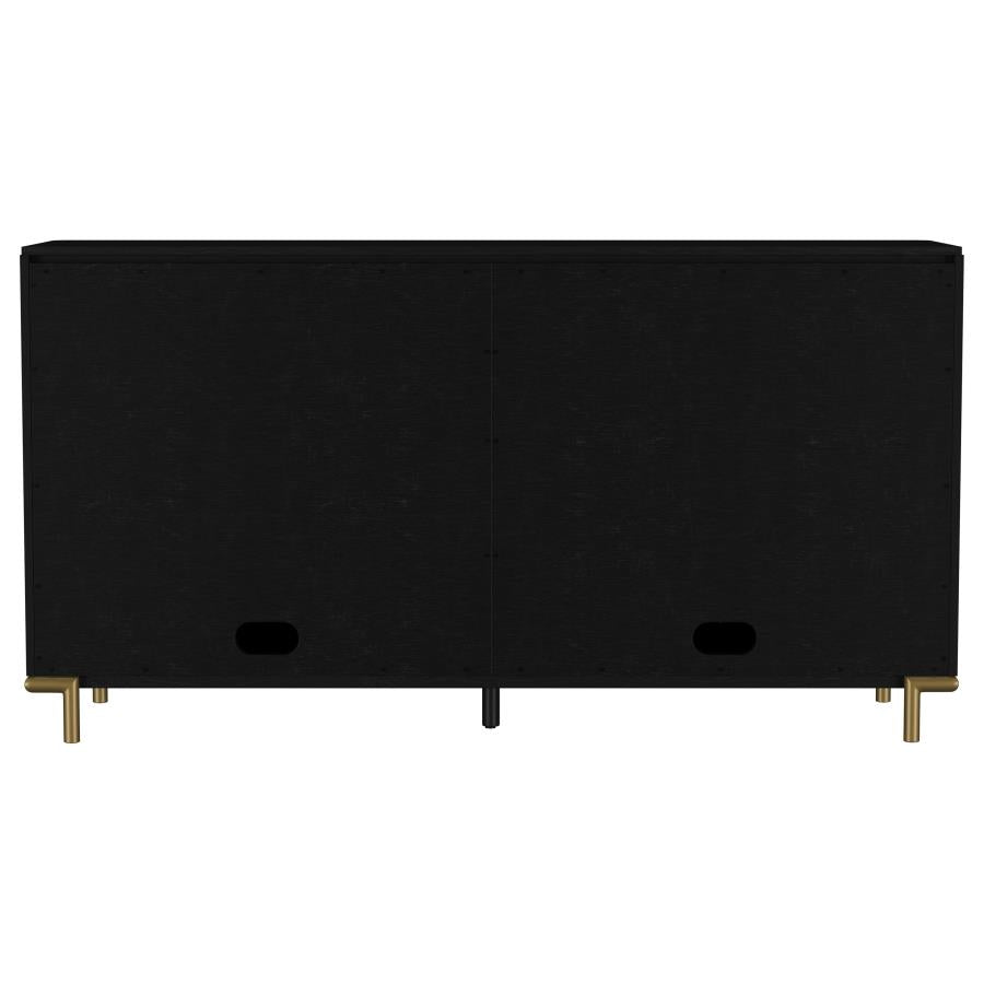 Arini 2-drawer Cane Door Dining Sideboard Server Black - 108935BLK