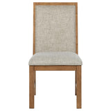 Bruner Upholstered Side Chair Natural Brown (Set of 2) - 109102
