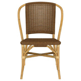 Lexley Woven Rattan Dining Side Chair Brown (Set of 2) - 109122