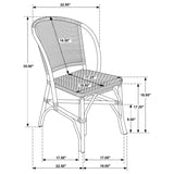 Lexley Woven Rattan Dining Side Chair Brown (Set of 2) - 109122