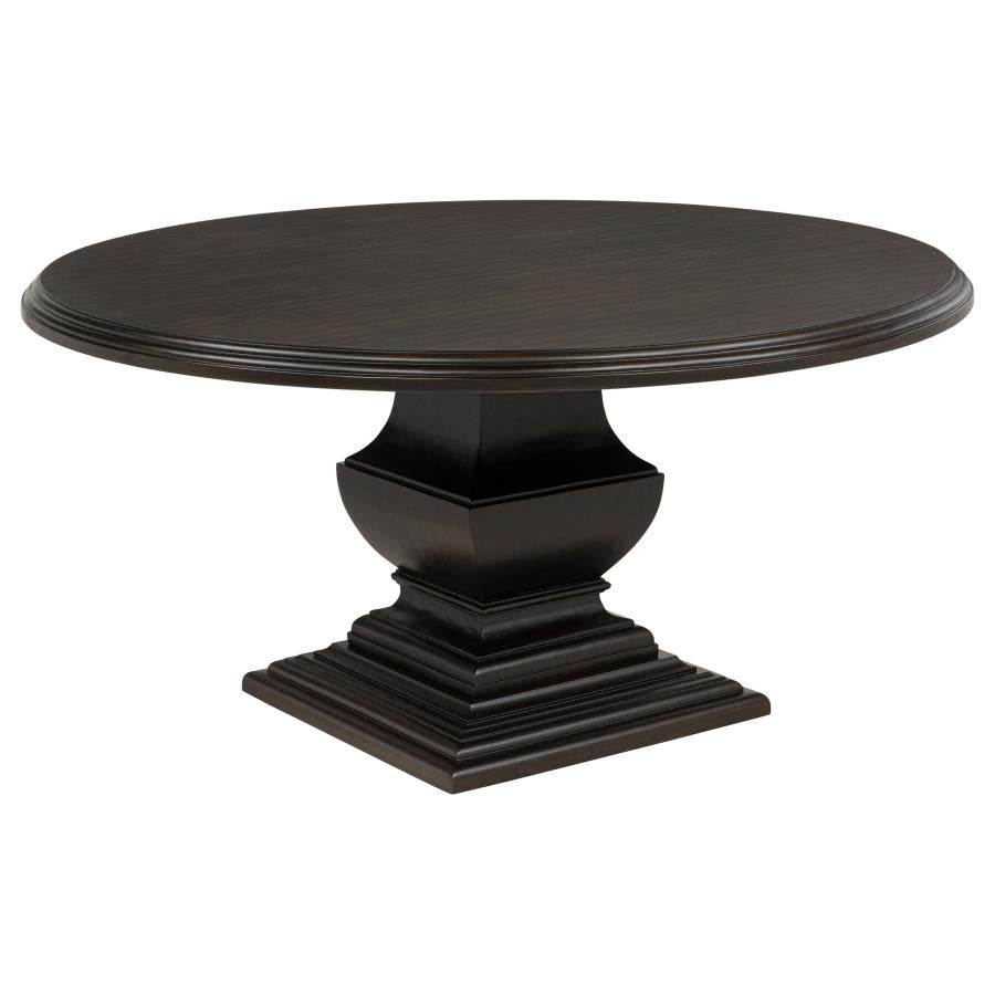 Twyla 5-piece Round Wood Dining Room Table Set Dark Cocoa - 109230-S5