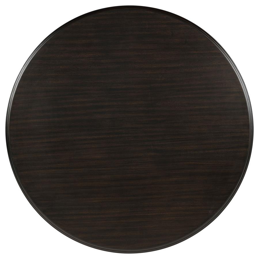 Twyla 5-piece Round Wood Dining Room Table Set Dark Cocoa - 109230-S5