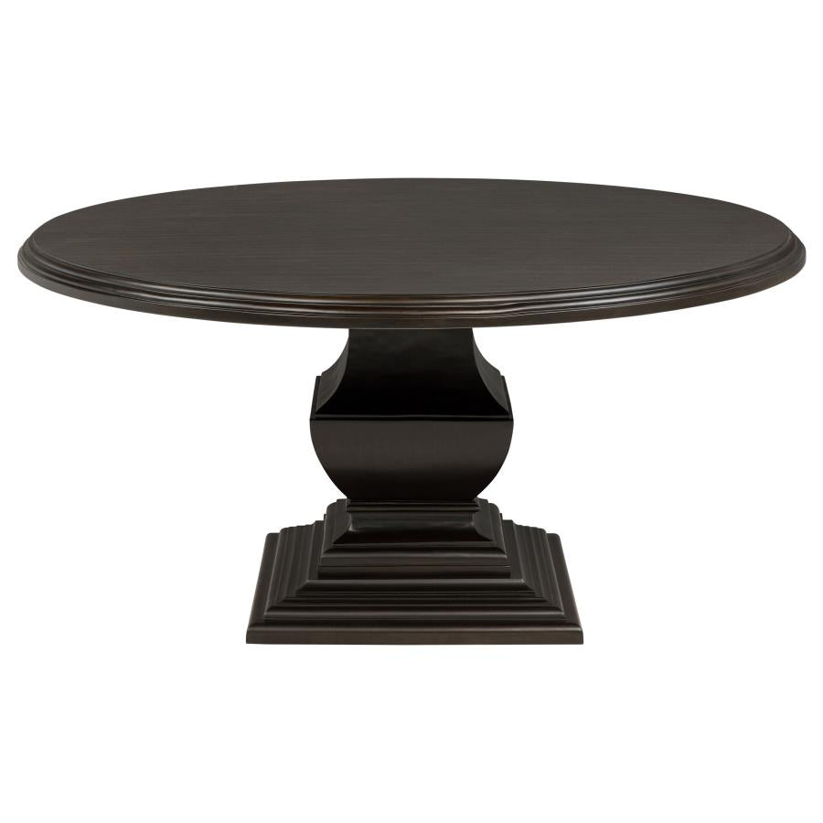 Twyla 7-piece Round Wood Dining Room Table Set Dark Cocoa - 109230-S7