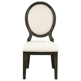 Twyla 7-piece Round Wood Dining Room Table Set Dark Cocoa - 109230-S7