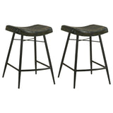 Bayu Leather Upholstered Counter Stool Espresso (Set of 2) - 109258