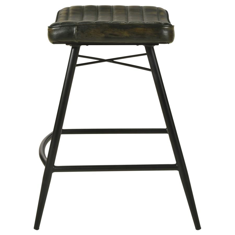 Bayu Leather Upholstered Counter Stool Espresso (Set of 2) - 109258