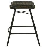 Bayu Leather Upholstered Counter Stool Espresso (Set of 2) - 109258