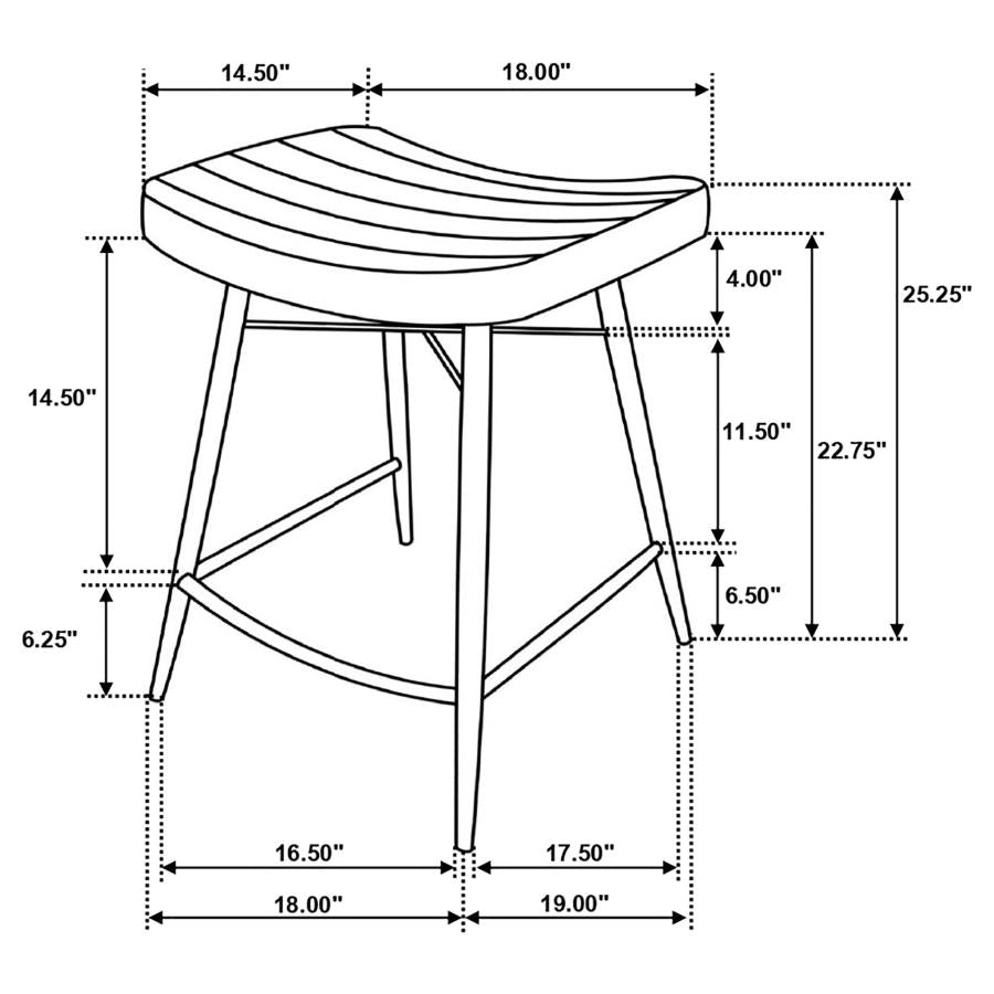 Bayu Leather Upholstered Counter Stool Espresso (Set of 2) - 109258