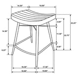 Bayu Leather Upholstered Counter Stool Espresso (Set of 2) - 109258
