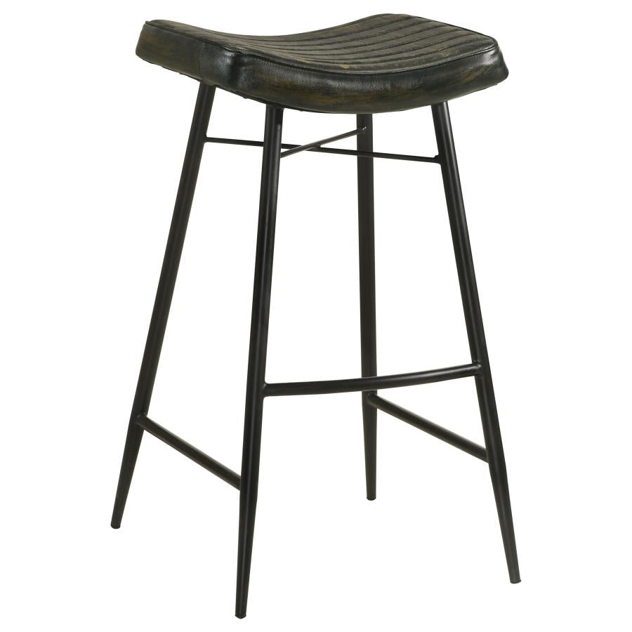 Bayu Leather Upholstered Bar Stool Espresso (Set of 2) - 109259