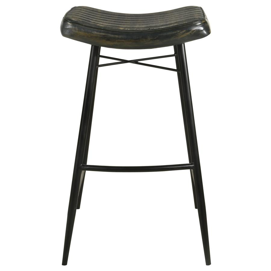Bayu Leather Upholstered Bar Stool Espresso (Set of 2) - 109259