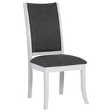Judd 7-piece 54-inch Round Wood Dining Table Set Pearl White - 109330-S7