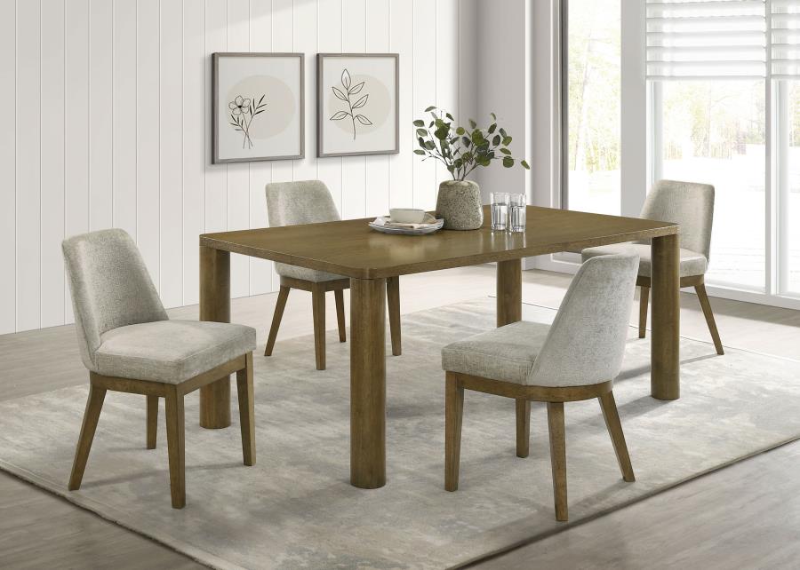 Castlewood 5-piece 71-inch Rectangular Dining Set Brown Oak - 109351-S5